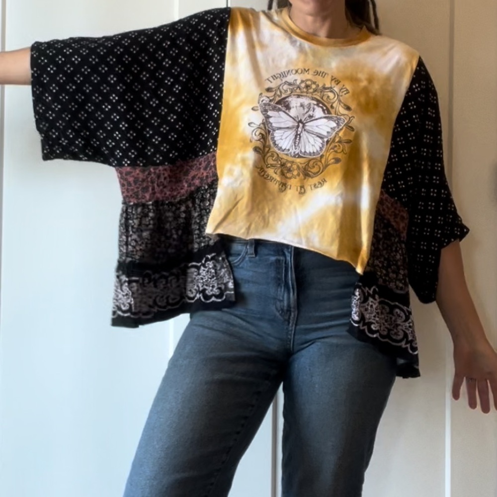Free size handmade woman’s tee shirt tunic top